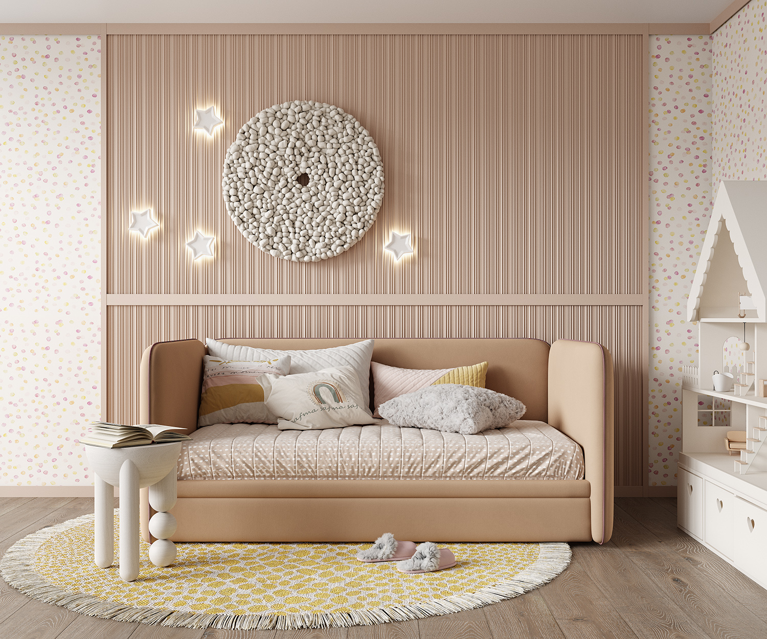 Стеновая панель под покраску Cosca Decor RP005 2800×156×12 фото в интерьере