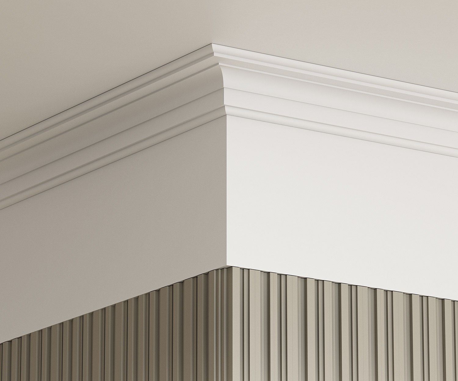 Стеновая панель под покраску Cosca Decor RP006 2800×156×12 фото в интерьере