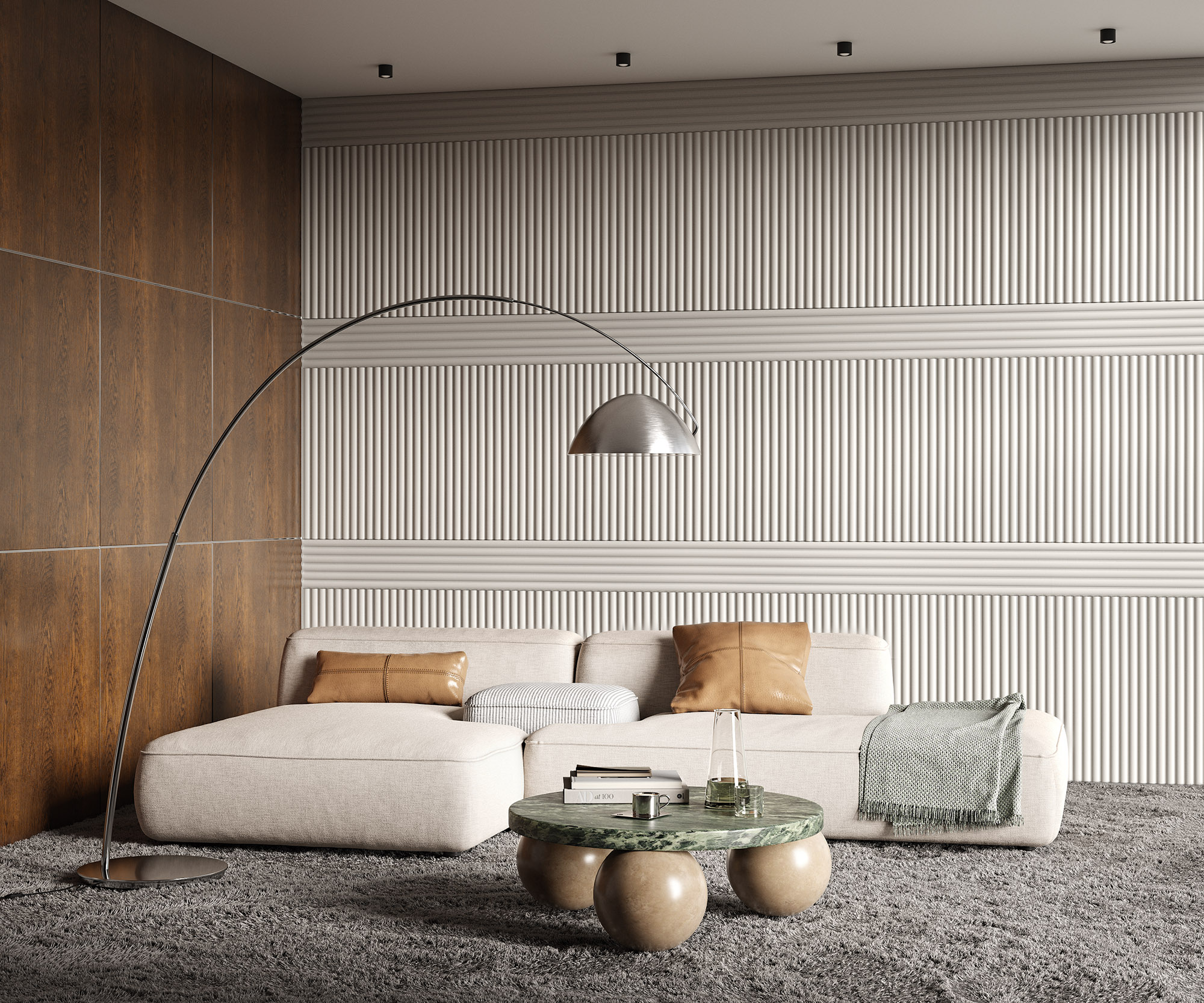 Стеновая панель под покраску Cosca Decor RP013 2800×156×12 фото в интерьере