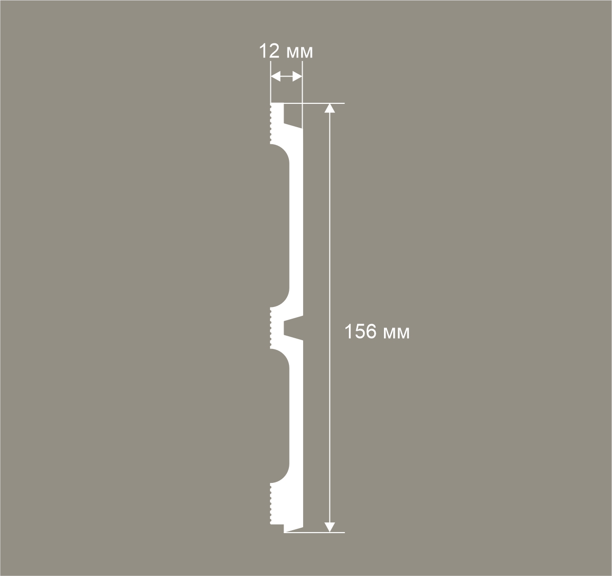 Стеновая панель под покраску Cosca Decor RP015 2800×156×12