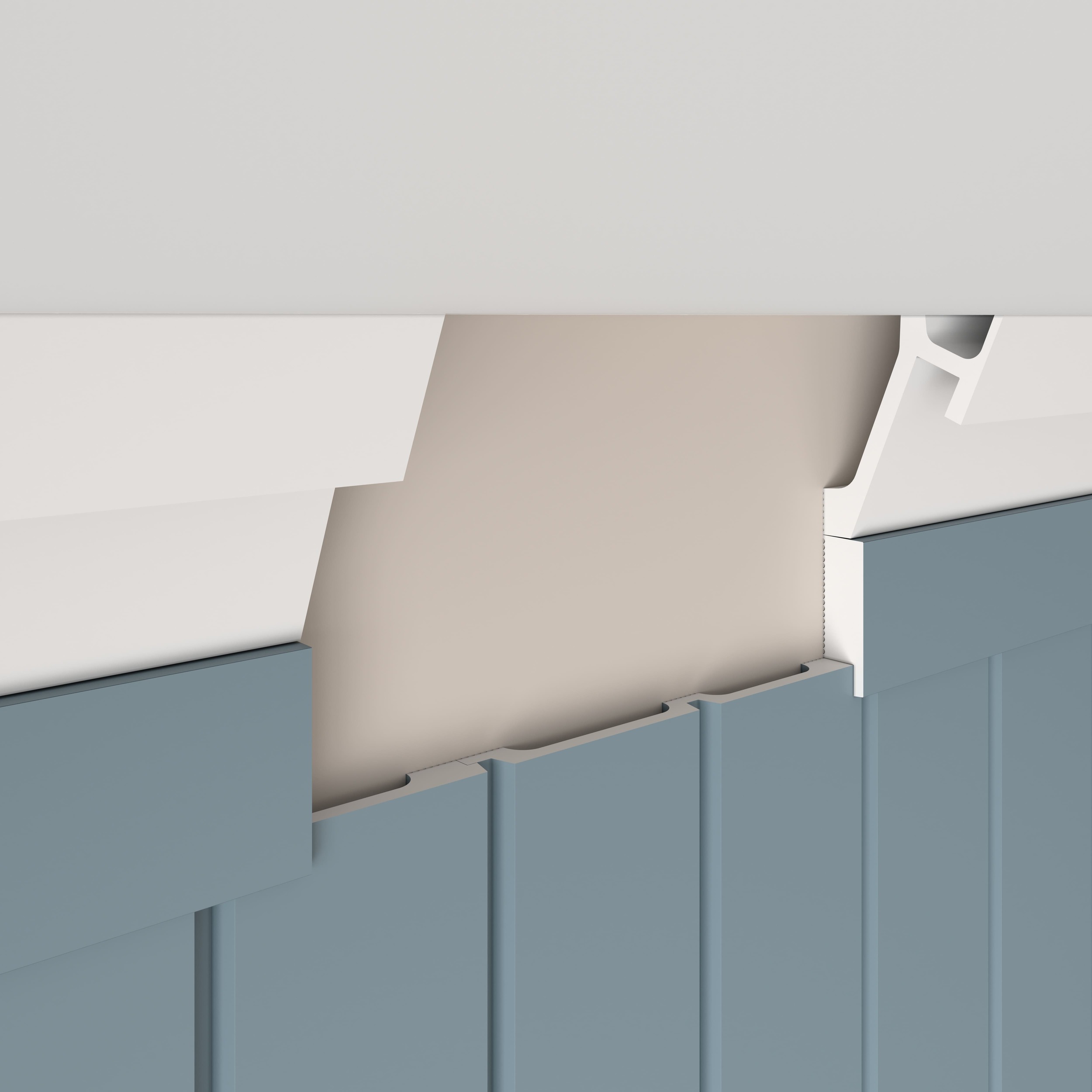 Стеновая панель под покраску Cosca Decor RP015 2800×156×12 фото в интерьере