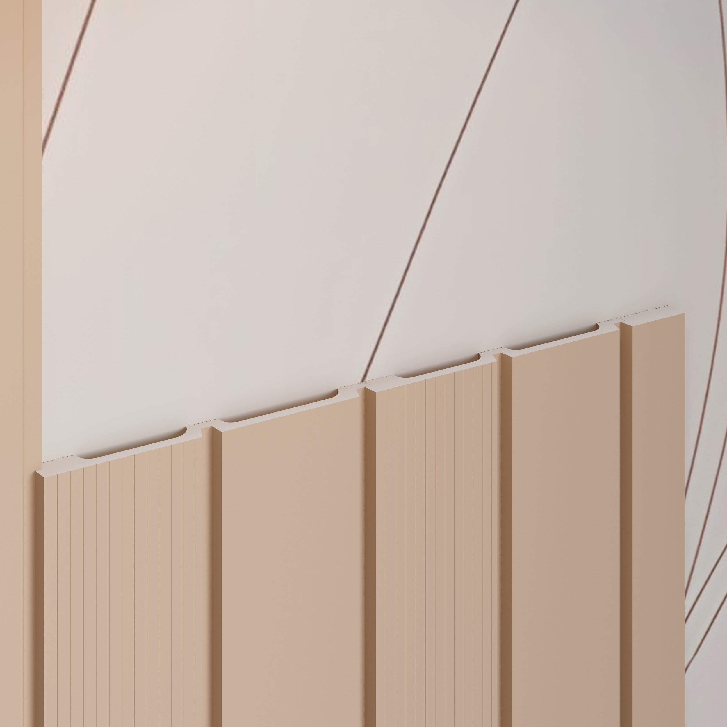 Стеновая панель под покраску Cosca Decor RP016 2800×156×12 фото в интерьере