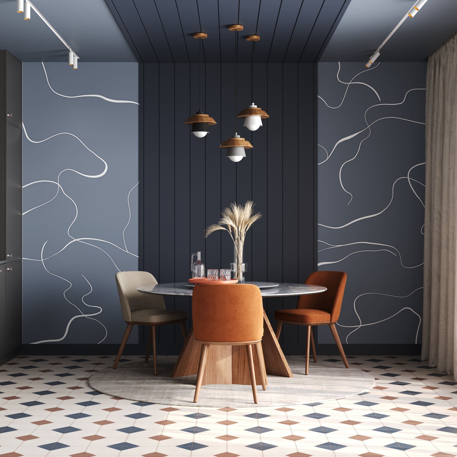 Стеновая панель под покраску Cosca Decor RP018 2800×156×12 фото в интерьере