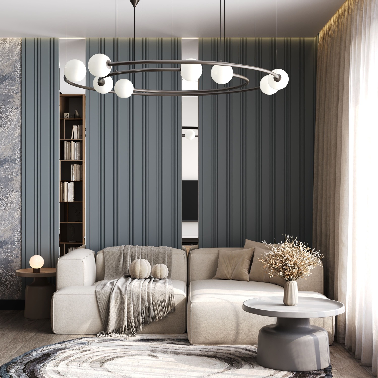 Стеновая панель под покраску Cosca Decor RP019 2800×156×12 фото в интерьере