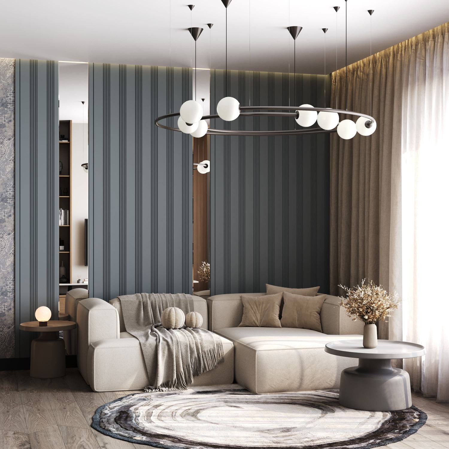 Стеновая панель под покраску Cosca Decor RP019 2800×156×12 фото в интерьере