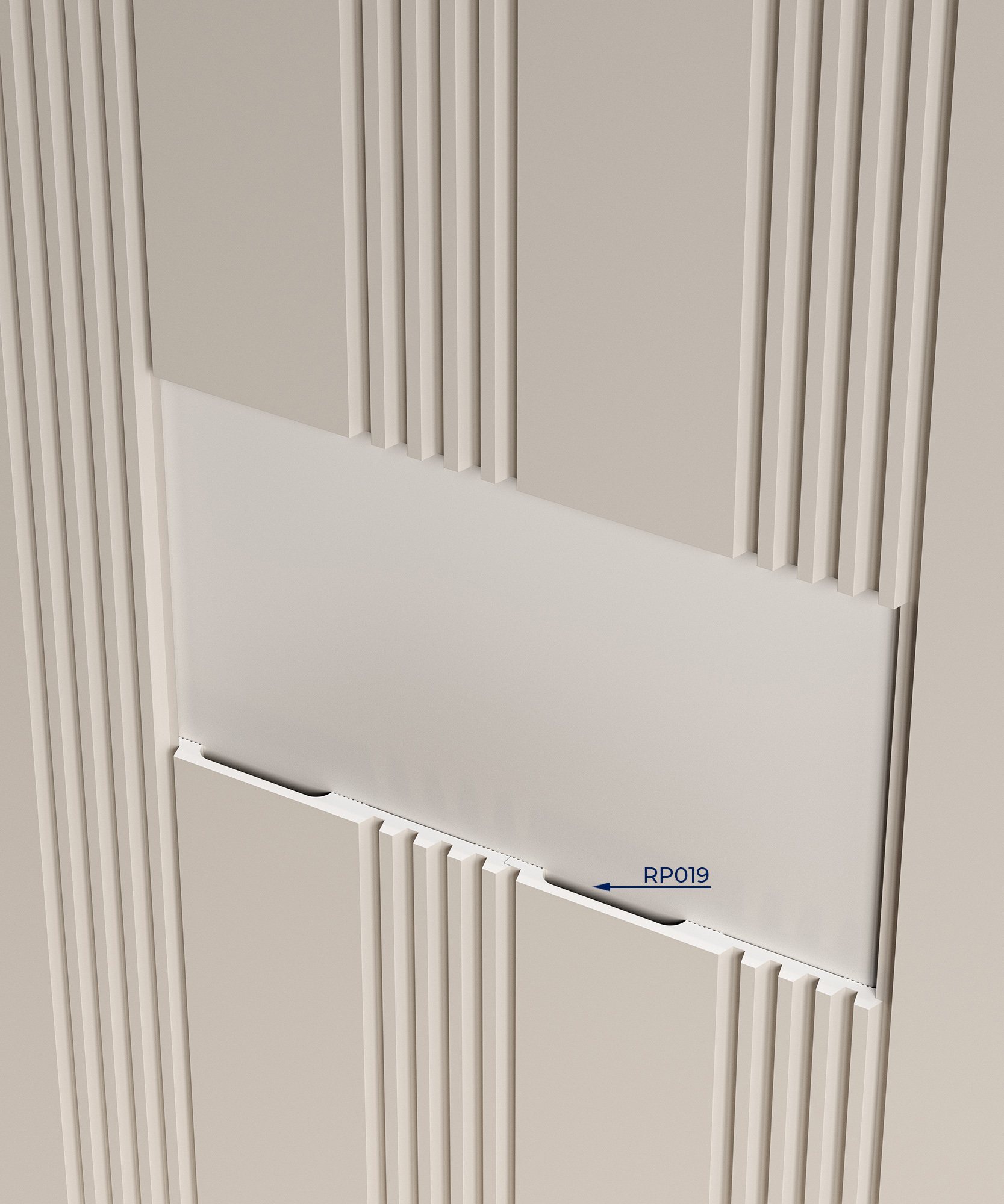 Стеновая панель под покраску Cosca Decor RP019 2800×156×12 фото в интерьере