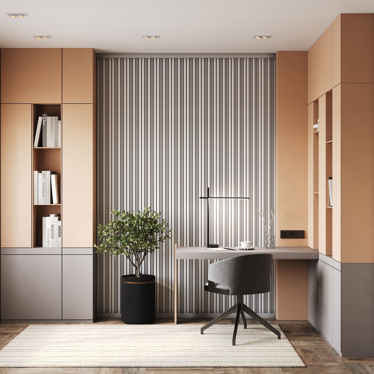 Стеновая панель под покраску Cosca Decor RP021 2800×156×12 фото в интерьере