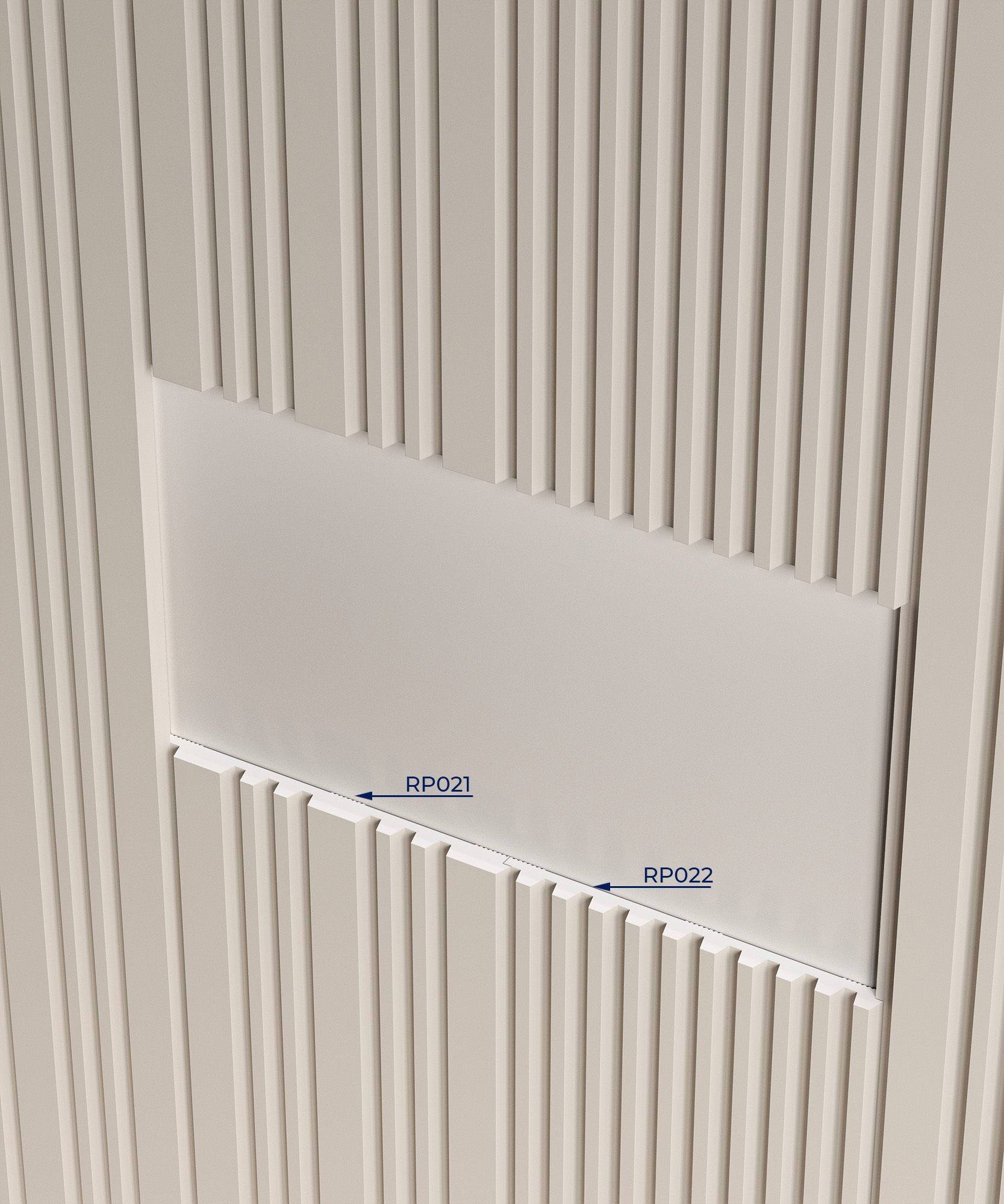 Стеновая панель под покраску Cosca Decor RP021 2800×156×12 фото в интерьере