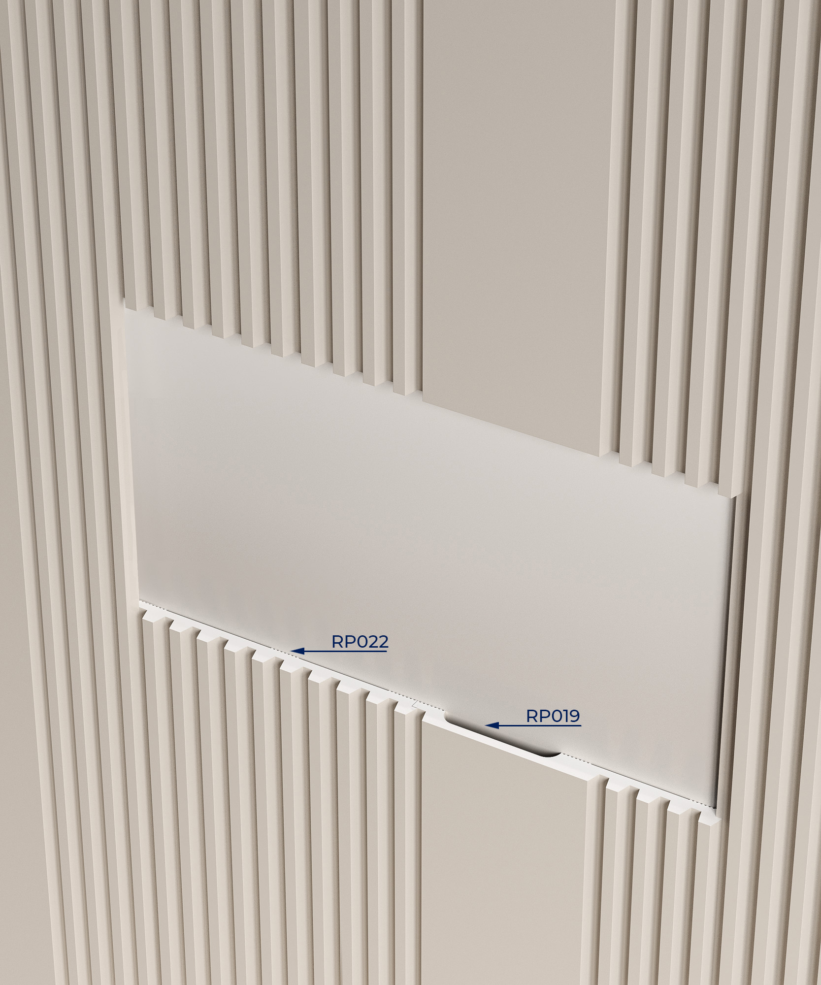 Стеновая панель под покраску Cosca Decor RP022 2800×156×12 фото в интерьере