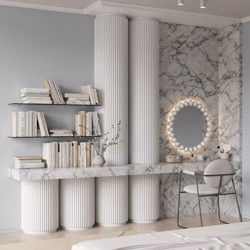 Стеновая панель под покраску Cosca Decor RX007 наборная 2800×30×23