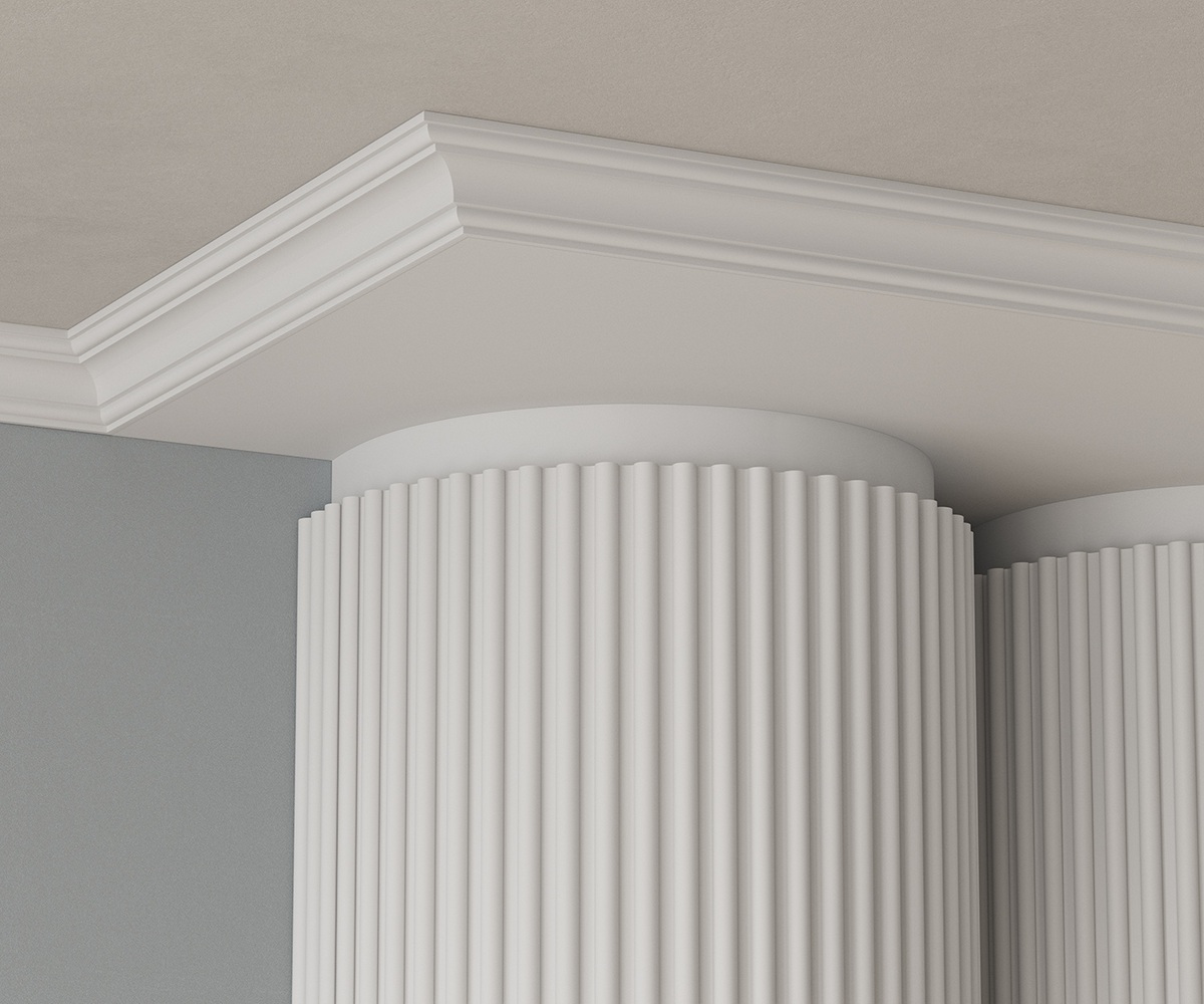 Стеновая панель под покраску Cosca Deco RX007 наборная 2800×30×23 фото в интерьере