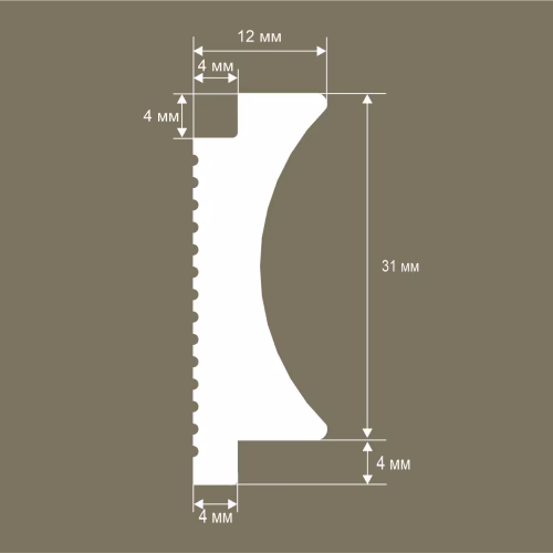 Стеновая панель под покраску Cosca Decor RX014 наборная 2800×31×12