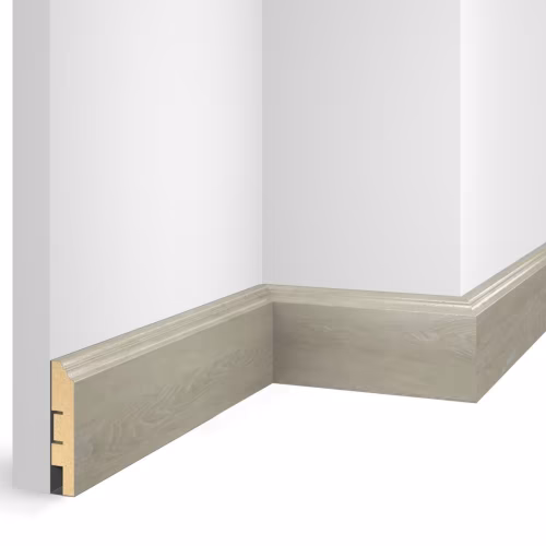 Плинтус МДФ ламинированный Cosca Decor NanoFlex EP07 Дуб Светлый 2400×80×16