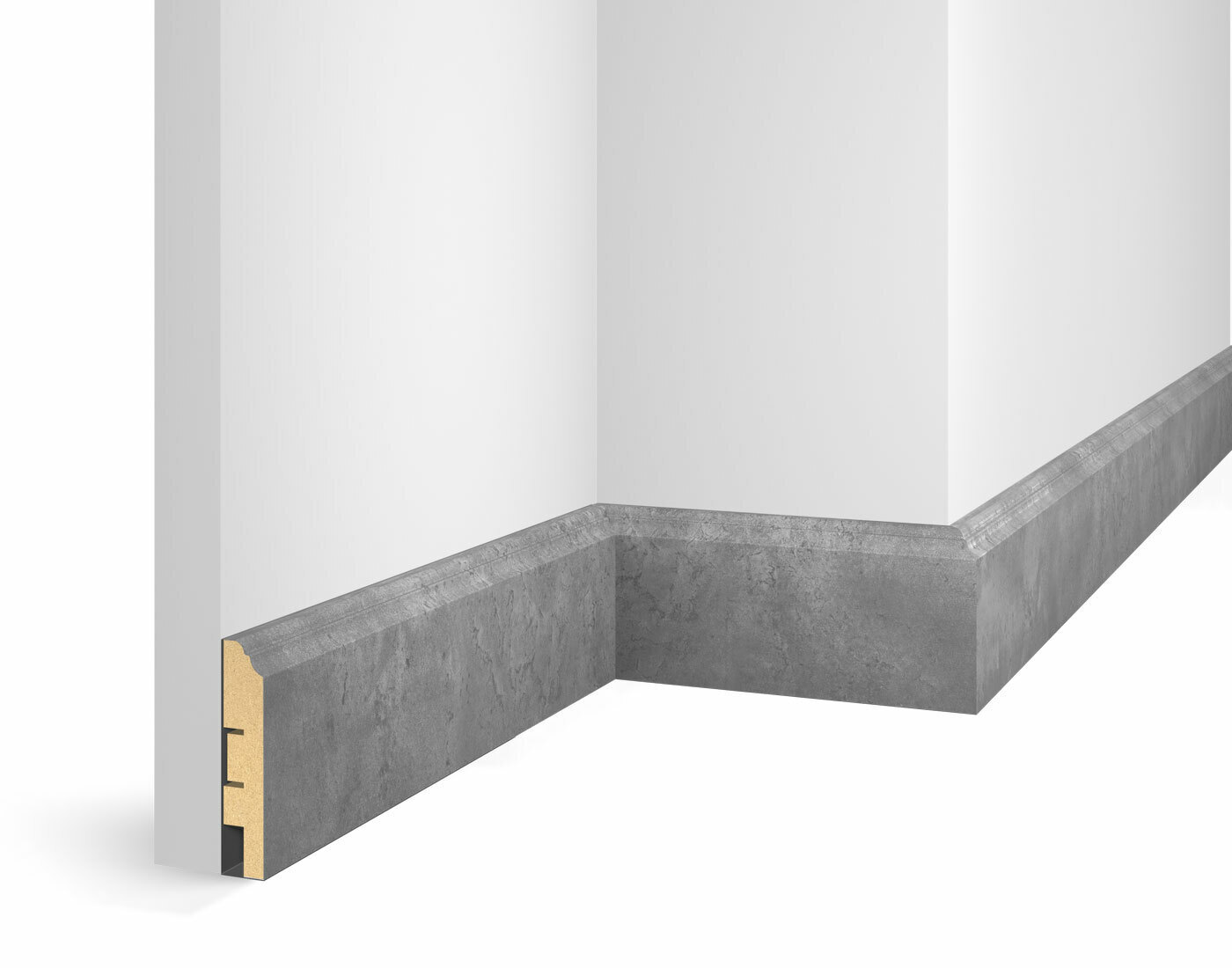 Плинтус МДФ Cosca Decor Экошпон VP07 Бетон 2400×80×16