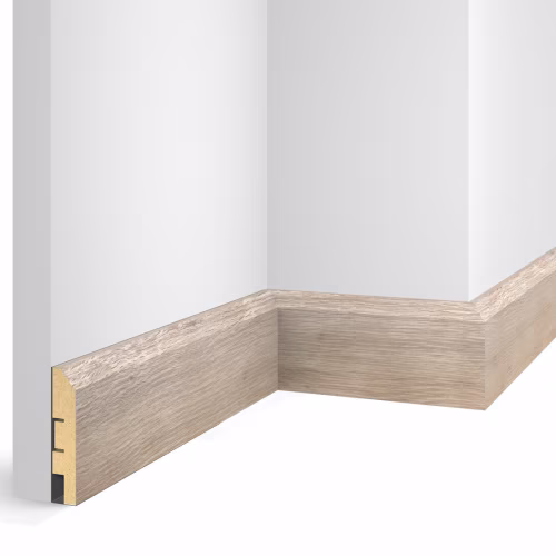 Плинтус МДФ Cosca Decor Экошпон WP07 Дуб Антик белый 2400×80×16