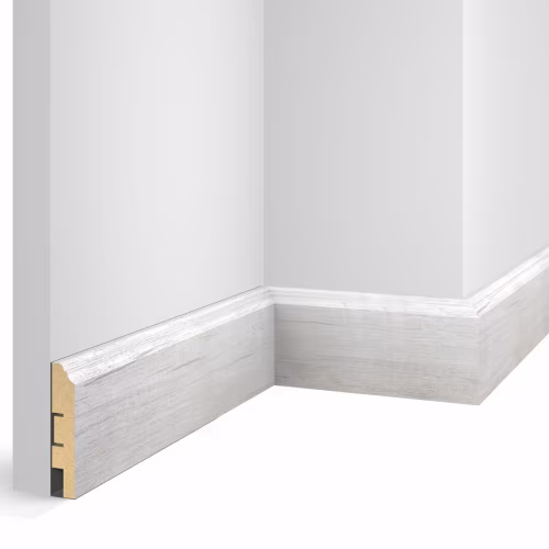 Плинтус МДФ Cosca Decor Экошпон WP07 Дуб Эффект светло-серый 2400×80×16