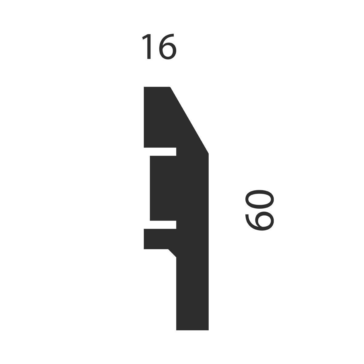 Плинтус МДФ под покраску Cosca Decor AP04 2400×60×16