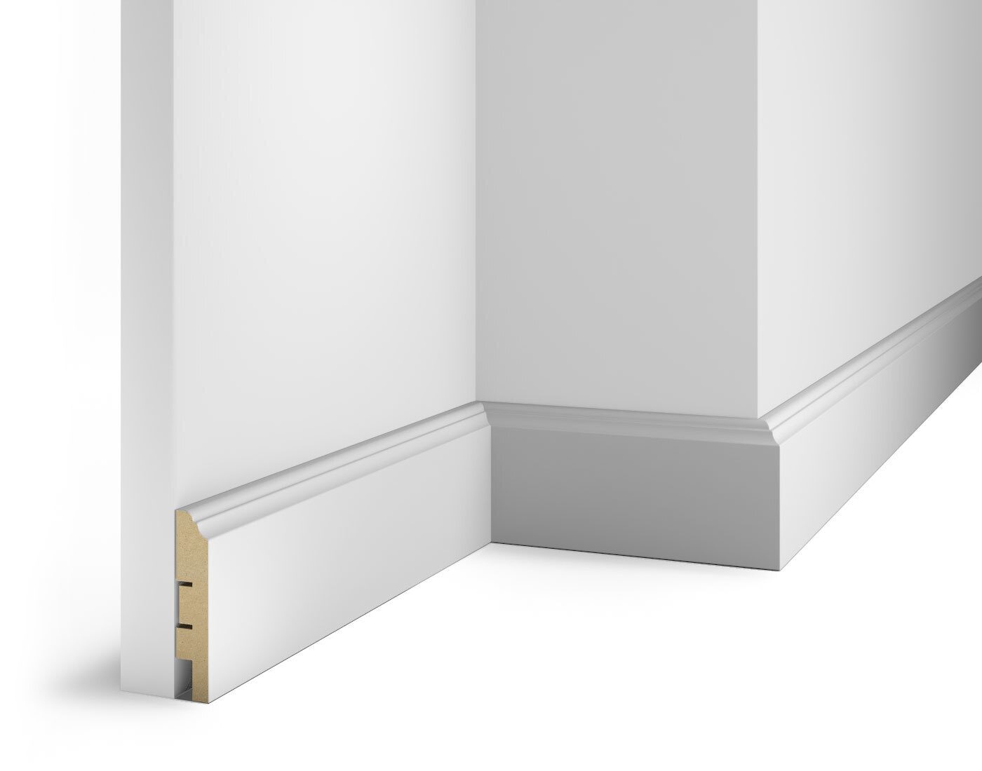 Плинтус МДФ под покраску Cosca Decor AP07 2400×80×16