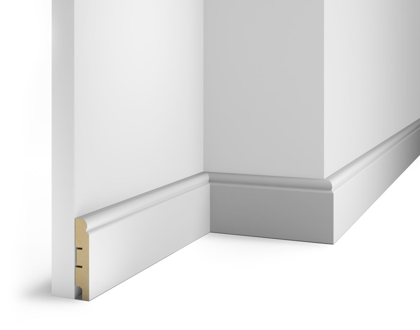 Плинтус МДФ под покраску Cosca Decor AP09 2400×80×16