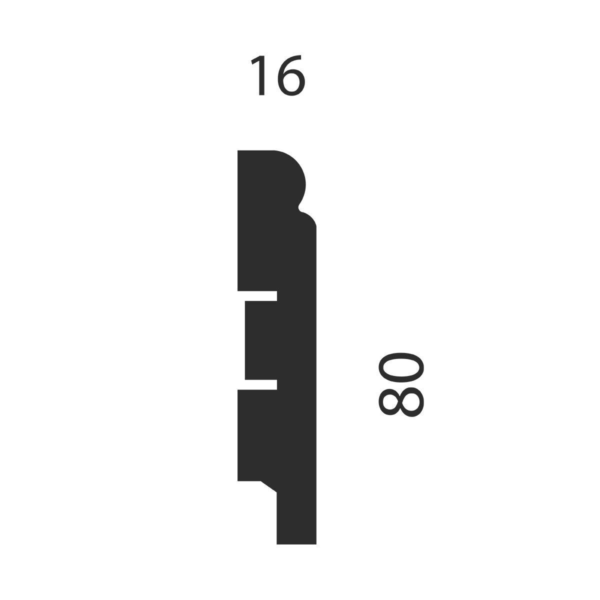 Плинтус МДФ под покраску Cosca Decor AP09 2400×80×16