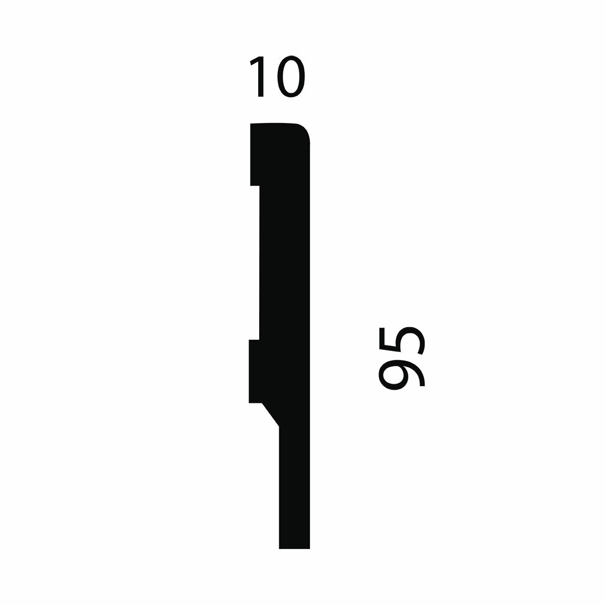 Плинтус МДФ под покраску Cosca Decor AP73 2400×95×10