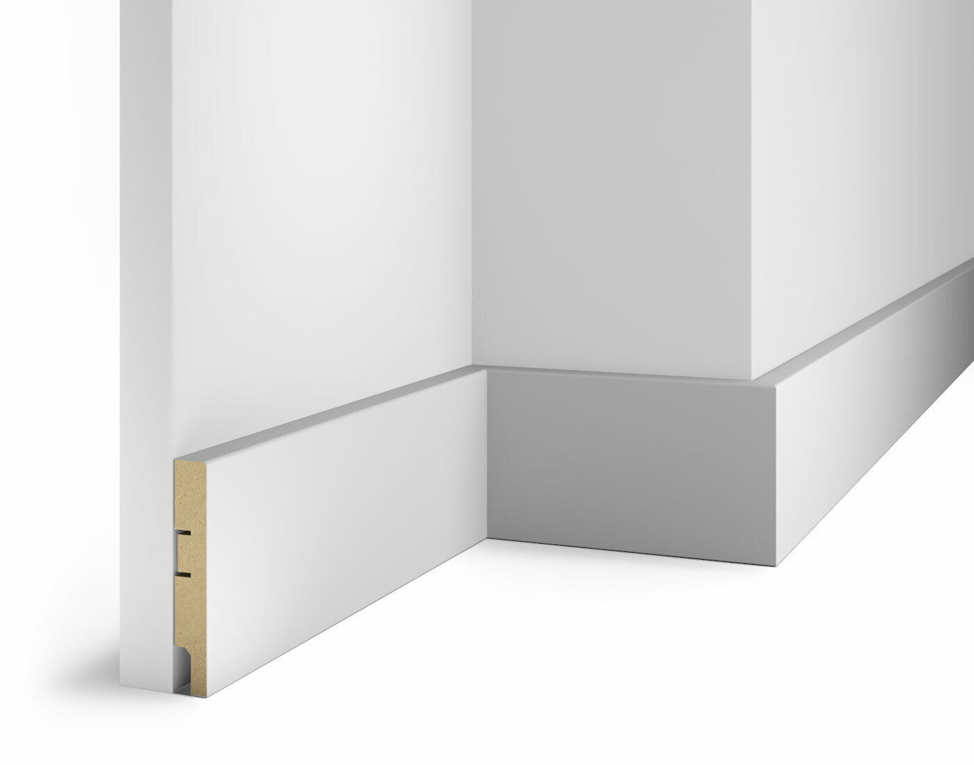 Плинтус МДФ под покраску Cosca Decor AP75 2400×100×16