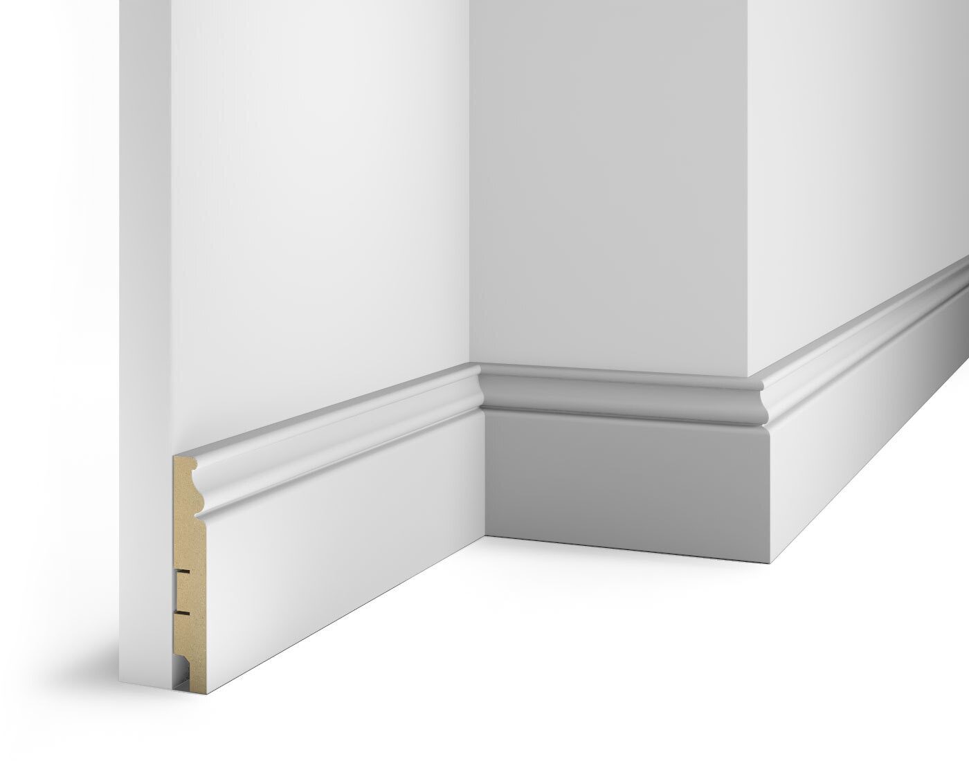 Плинтус МДФ под покраску Cosca Decor AP10 2400×100×16