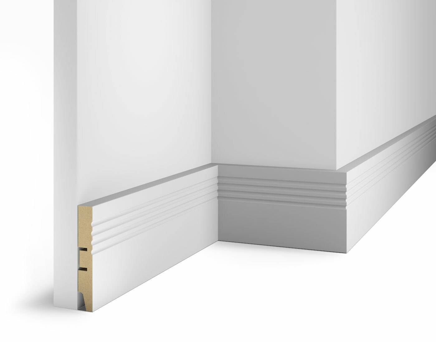 Плинтус МДФ под покраску Cosca Decor AP08 2400×100×16