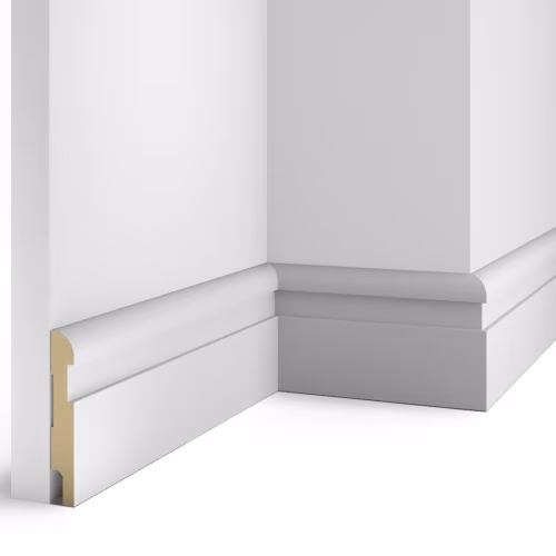 Плинтус МДФ с пазом для молдинга под покраску Cosca Decor AP29 2400×102×16