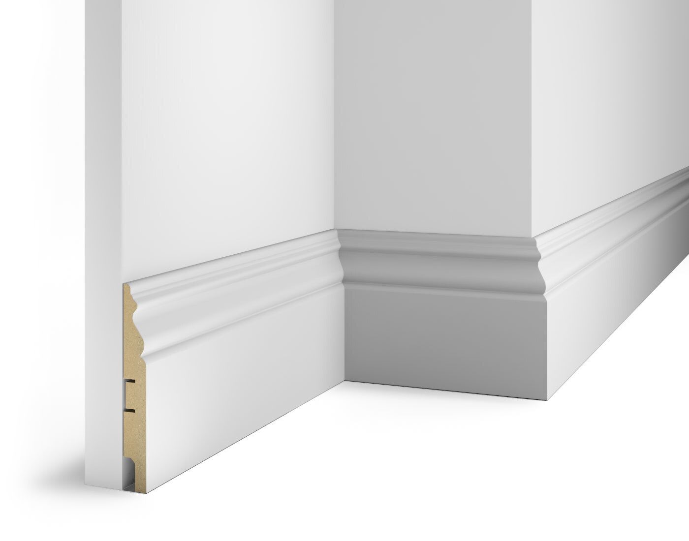 Плинтус МДФ под покраску Cosca Decor AP20 2400×125×16