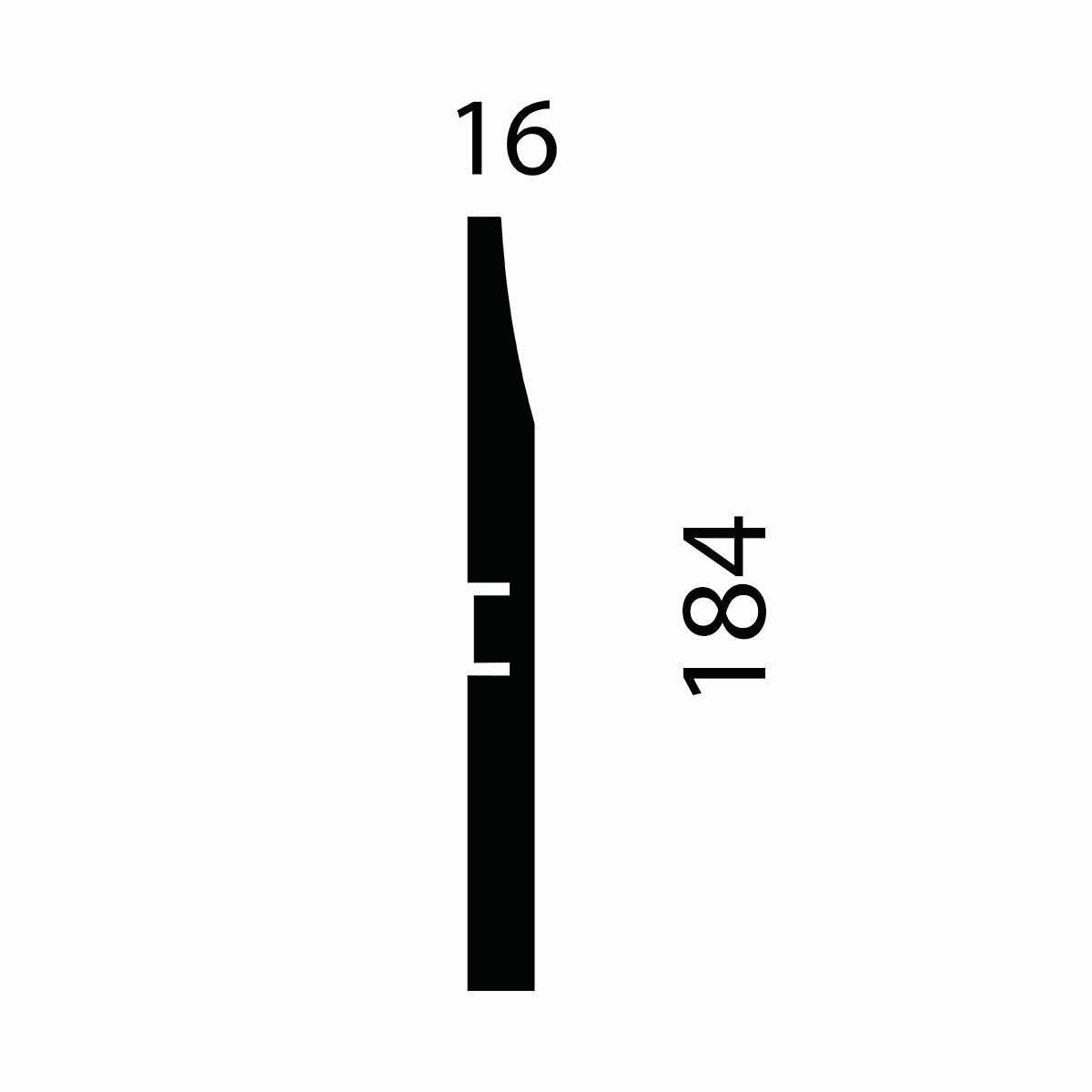 Плинтус МДФ под покраску Cosca Decor AP25 2400×184×16