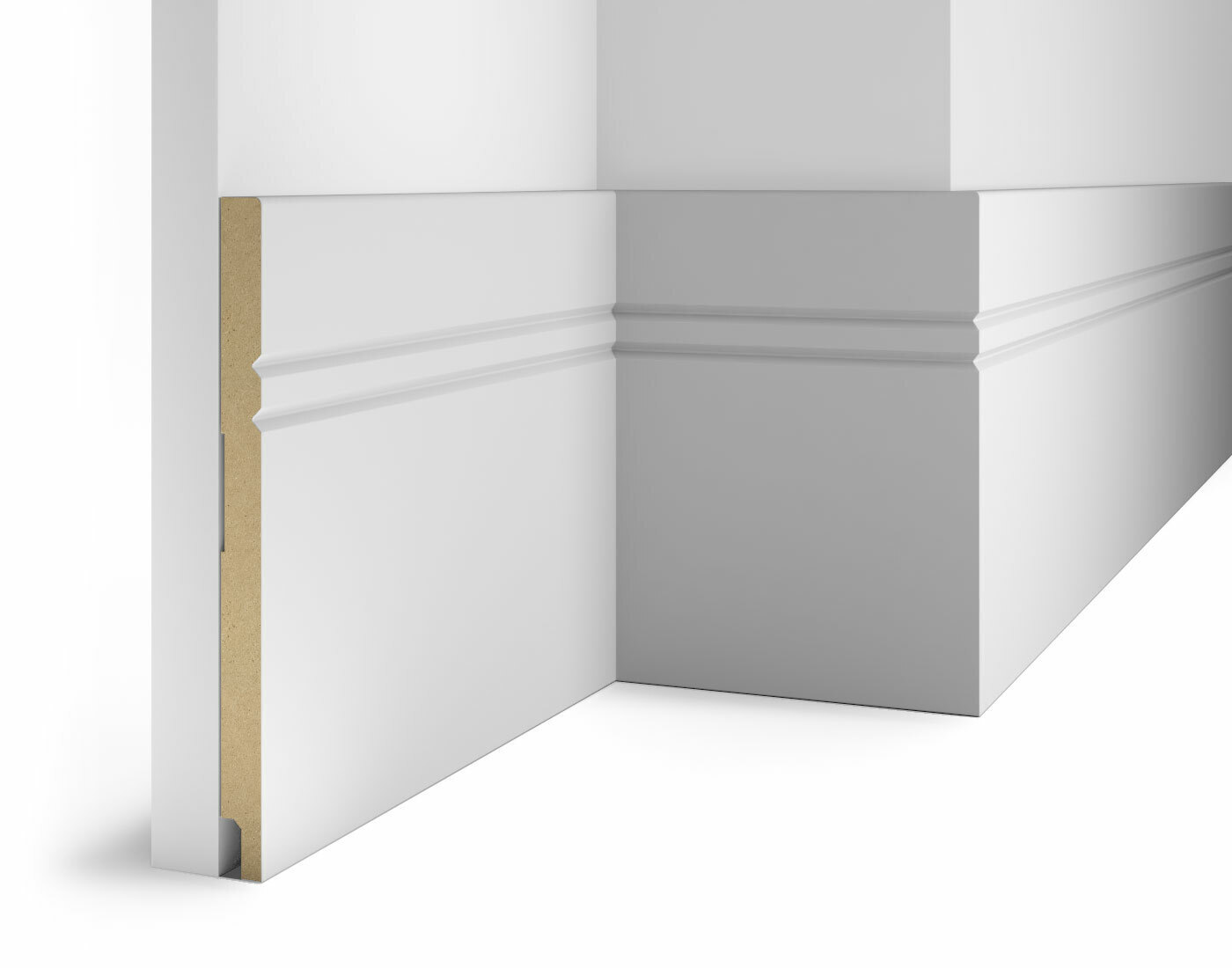 Плинтус МДФ под покраску Cosca Decor AP27 2400×230×16