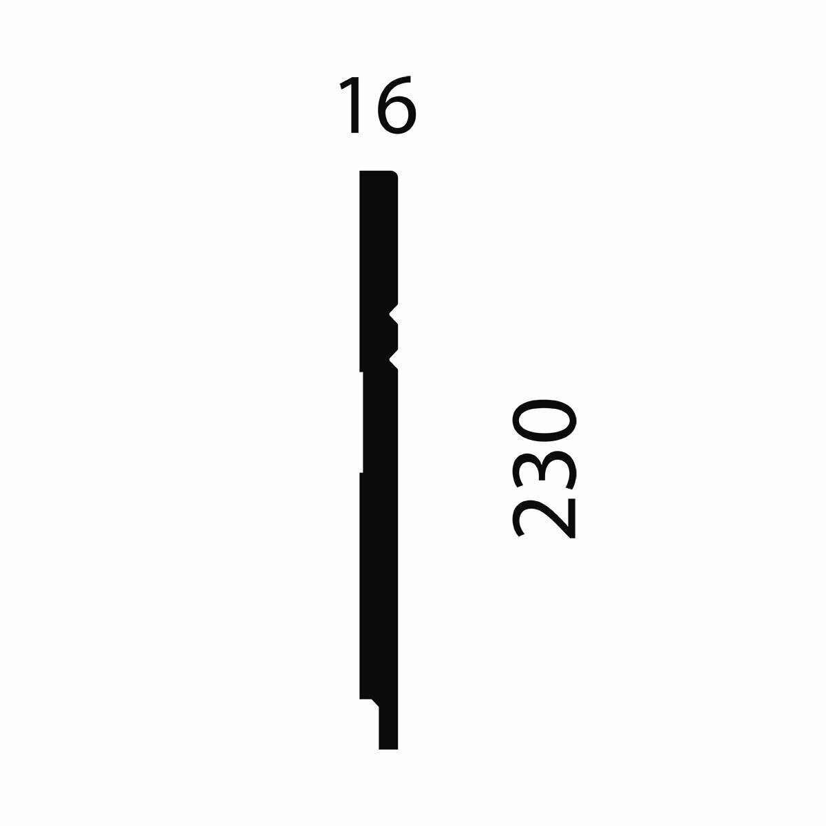 Плинтус МДФ под покраску Cosca Decor AP27 2400×230×16