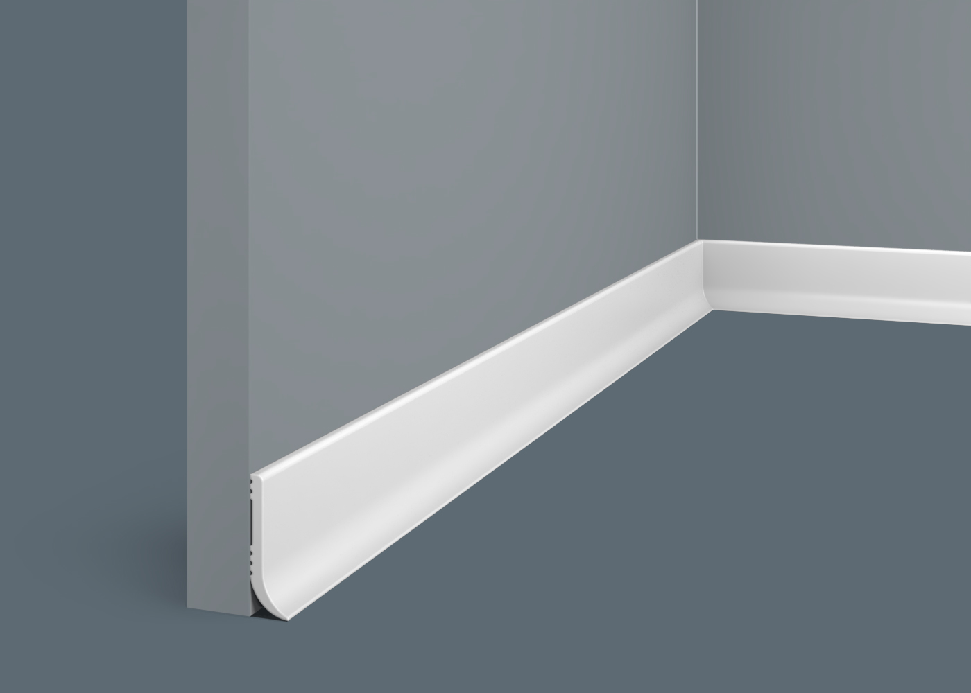 Плинтус под покраску Cosca Decor Экополимер PL001 2000×40×12