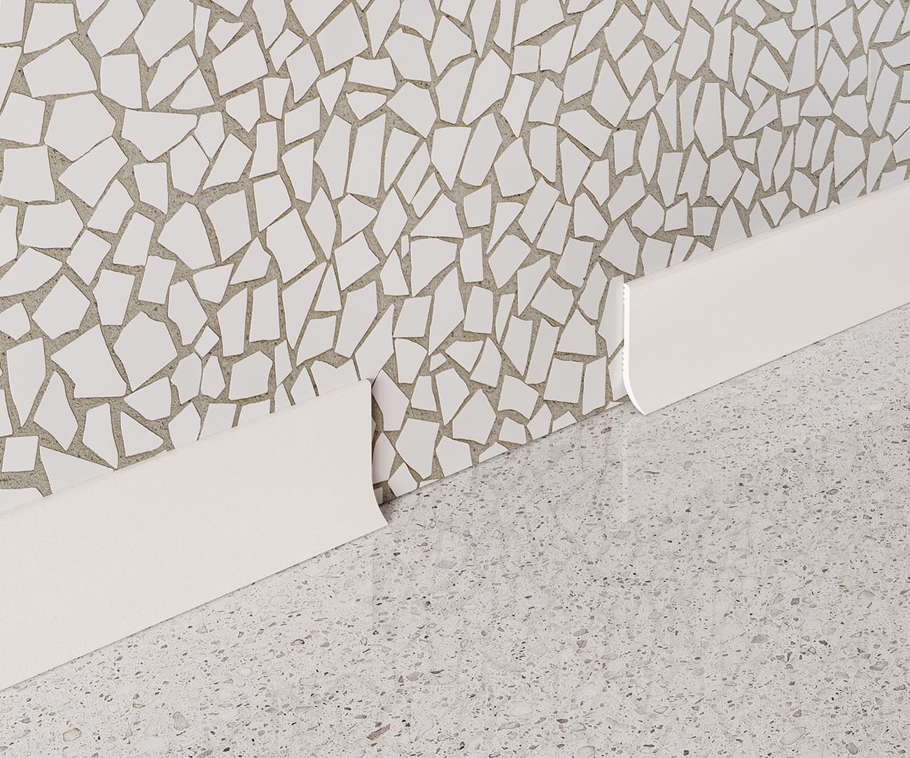 Плинтус под покраску Cosca Decor Экополимер PL002 2000×60×16 фото в интерьере