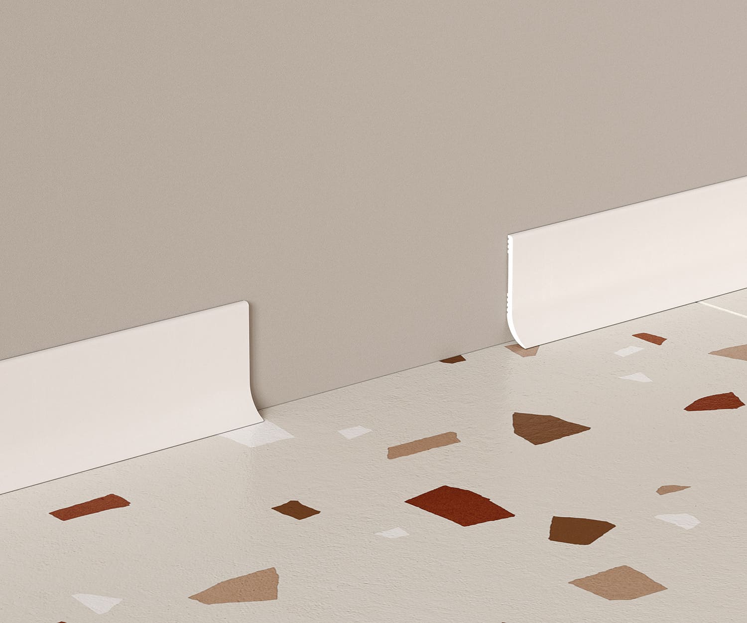 Плинтус под покраску Cosca Decor Экополимер PL002 2000×60×16 фото в интерьере