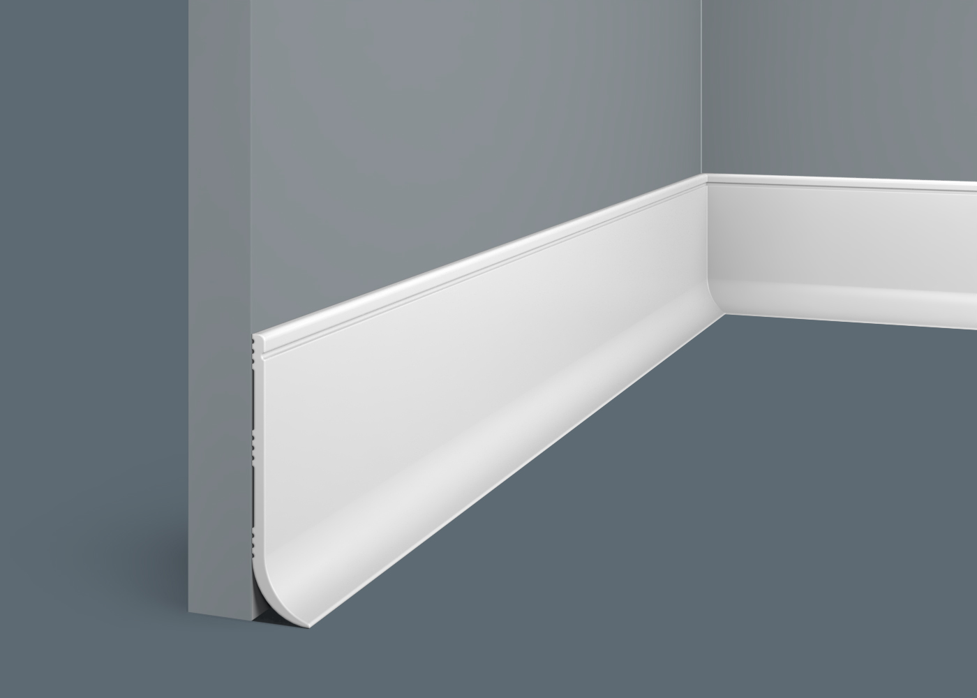 Плинтус под покраску Cosca Decor Экополимер PL003 2000×80×18