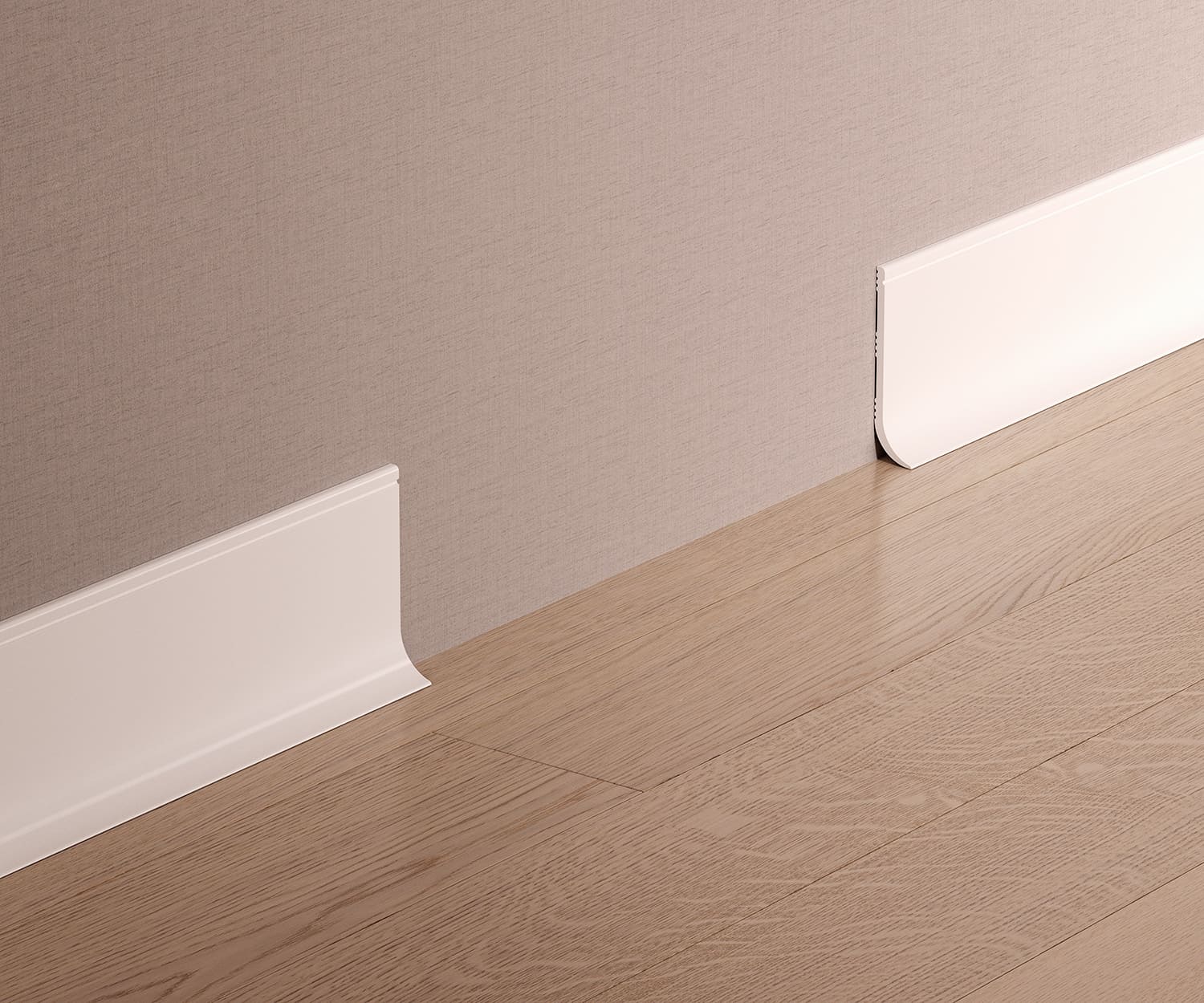 Плинтус под покраску Cosca Decor Экополимер PL003 2000×80×18 фото в интерьере