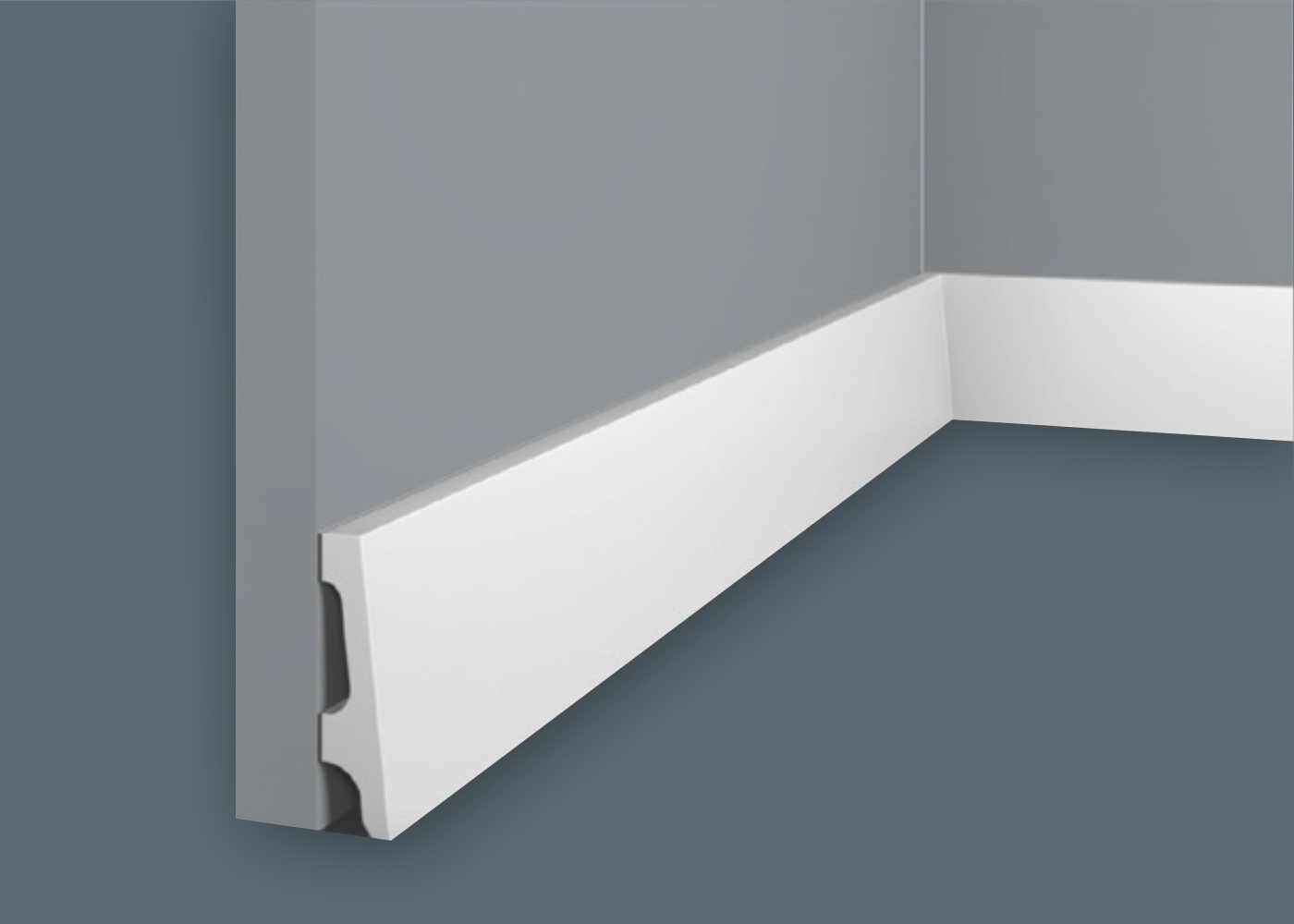 Плинтус под покраску Cosca Decor Экополимер PX045 2000×63×16