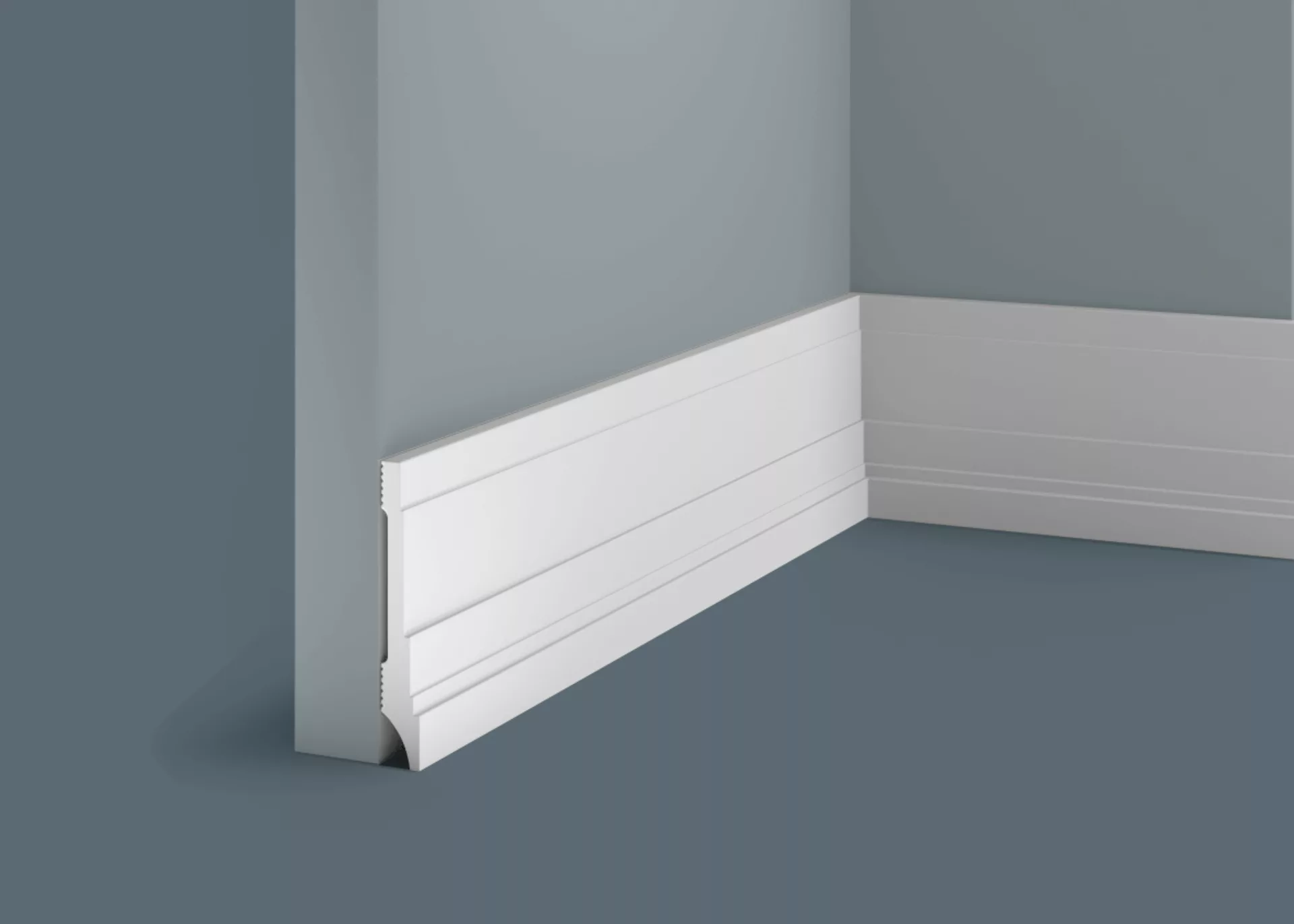 Плинтус под покраску Cosca Decor Экополимер PX042 2000×83×12