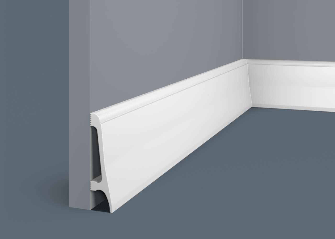 Плинтус под покраску Cosca Decor Экополимер PX018 2000×80×20