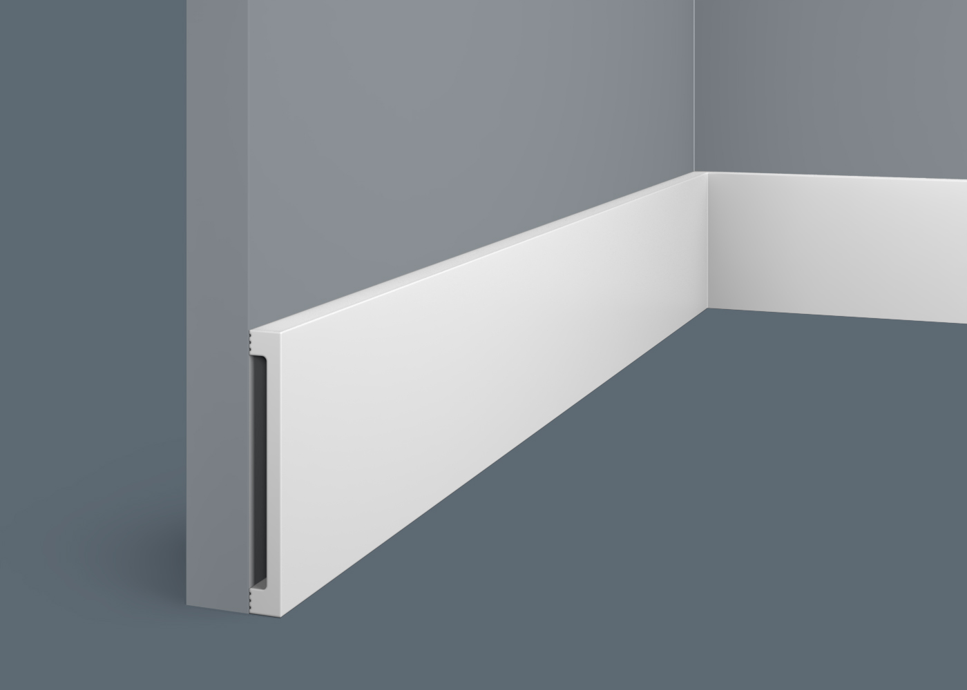 Плинтус под покраску Cosca Decor Экополимер PX058 2000×80×10