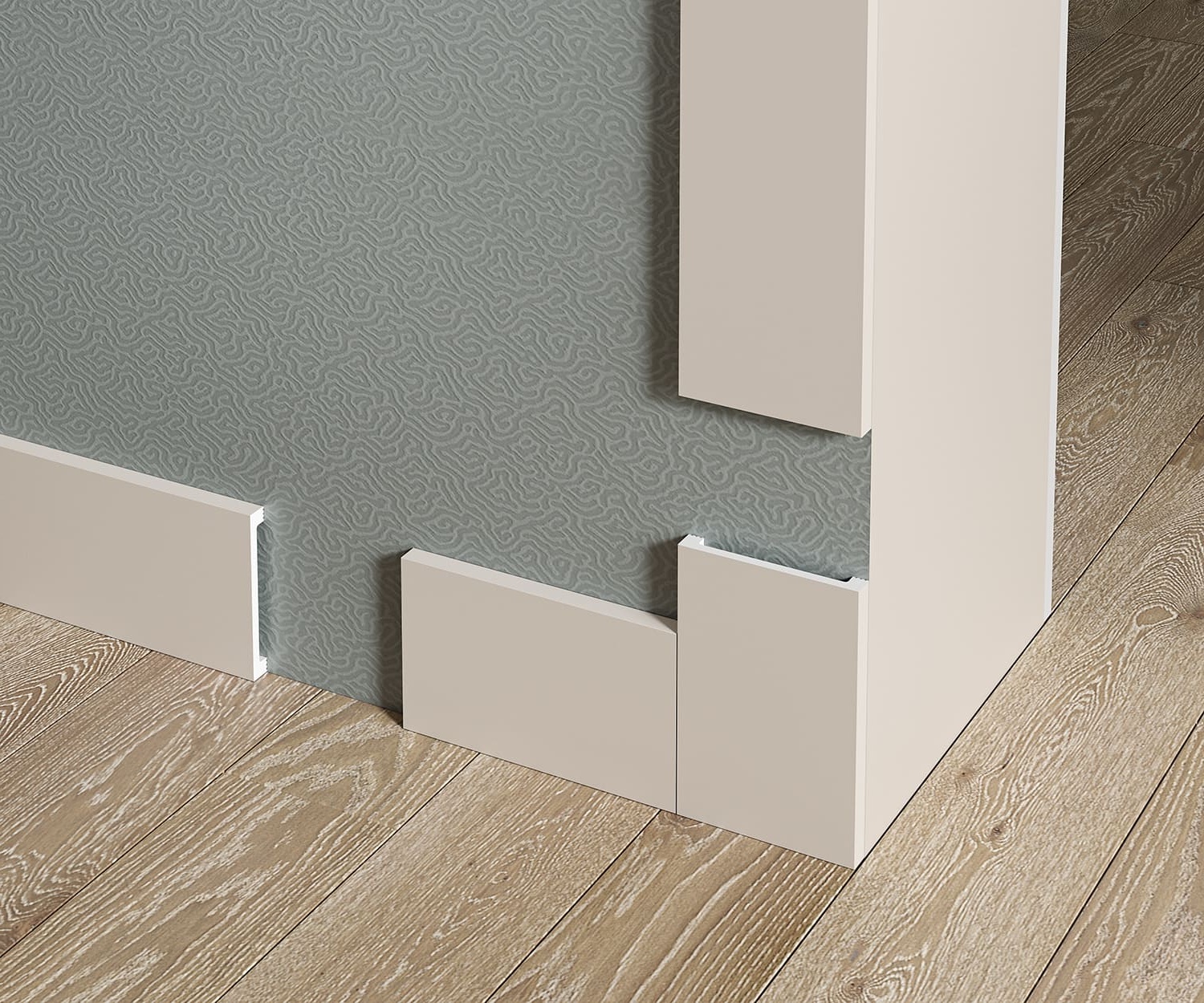 Плинтус под покраску Cosca Decor Экополимер PX058 2000×80×10 фото в интерьере