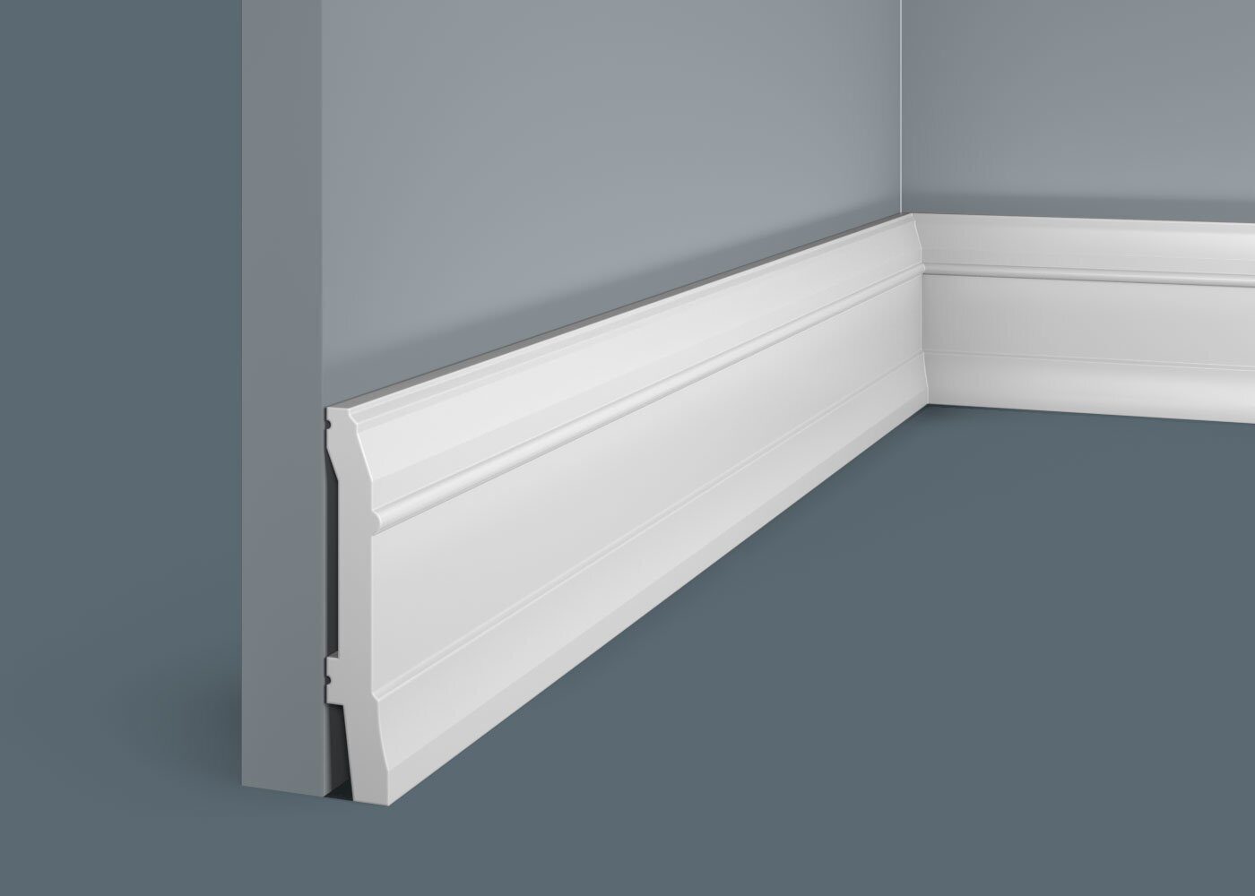 Плинтус под покраску Cosca Decor Экополимер PX020 2000×85×15