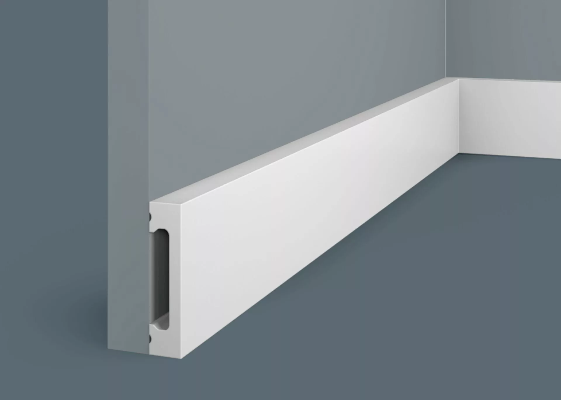 Плинтус под покраску Cosca Decor Экополимер PX050 2000×65×15