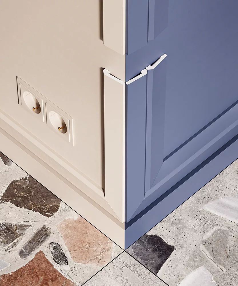 Плинтус под покраску Cosca Decor Экополимер PX050 2000×65×15 фото в интерьере