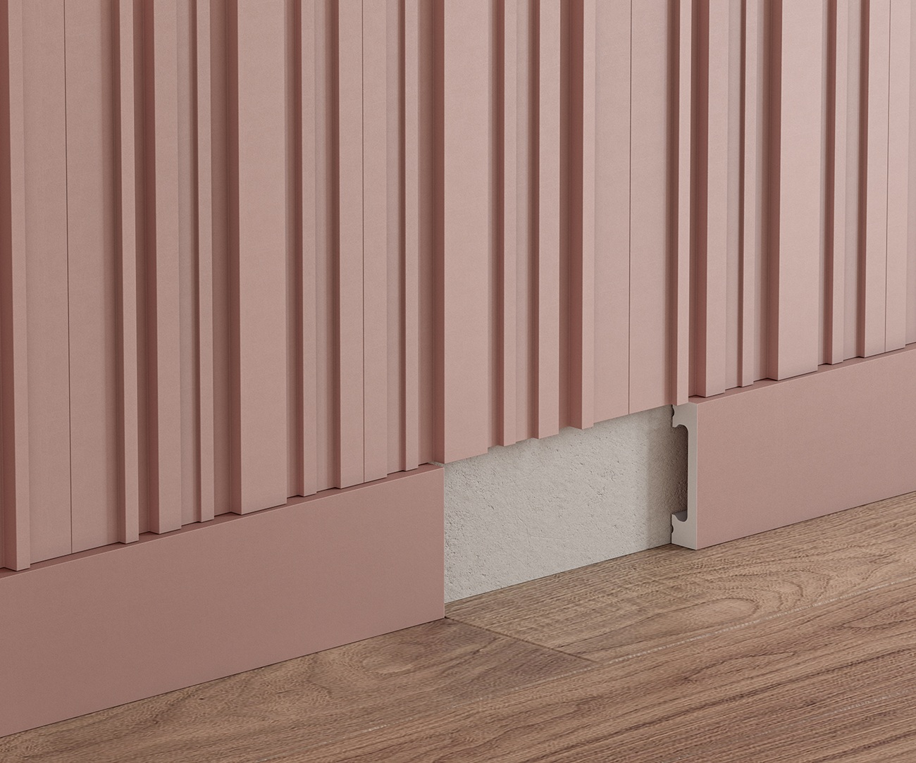 Плинтус под покраску Cosca Decor Экополимер PX050 2000×65×15 фото в интерьере