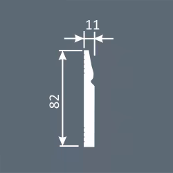 Плинтус под покраску Cosca Decor Экополимер PX031 2000×82×11
