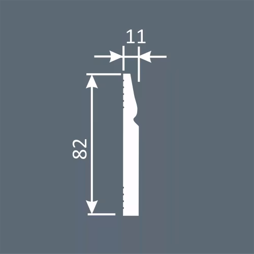 Плинтус под покраску Cosca Decor Экополимер PX031 2000×82×11