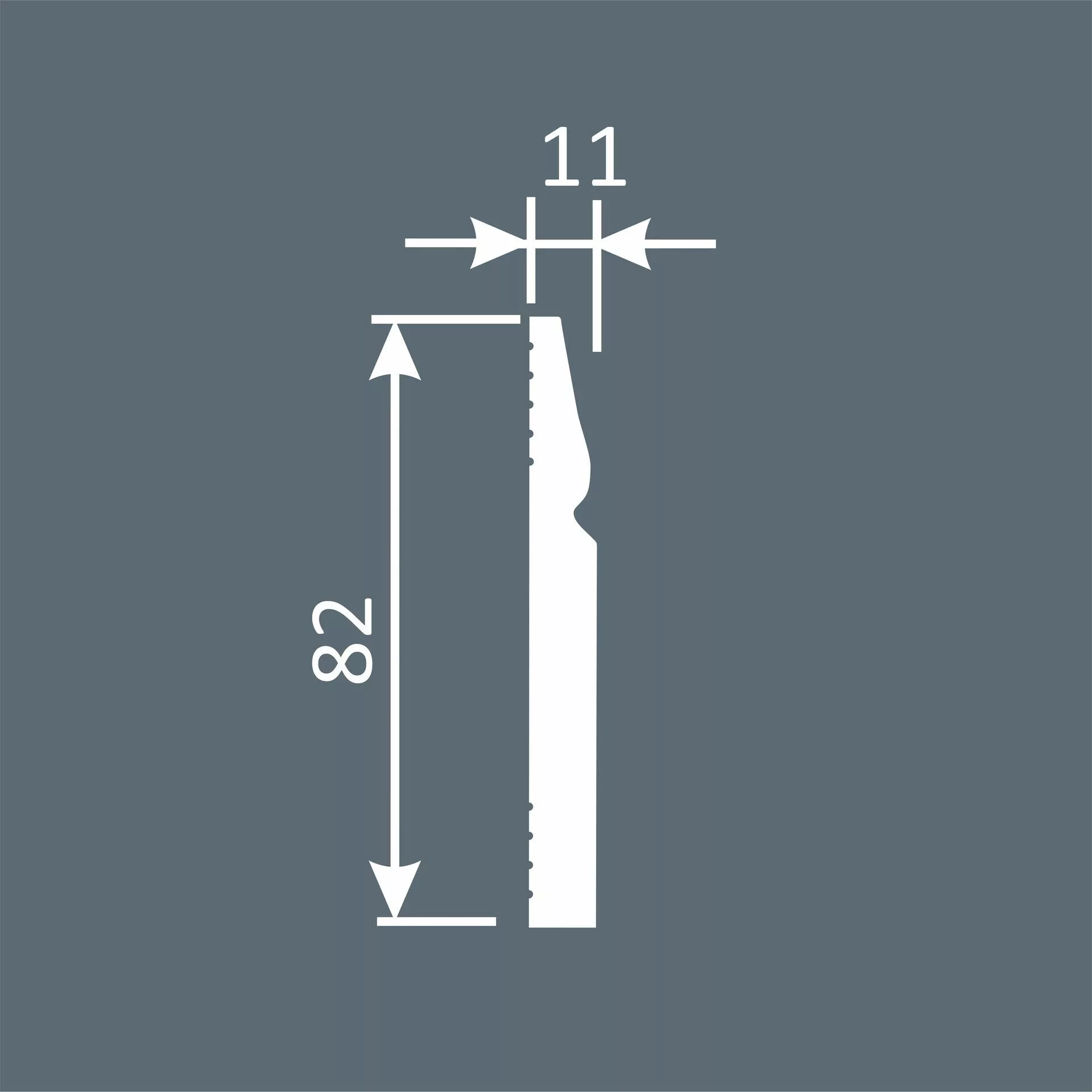 Плинтус под покраску Cosca Decor Экополимер PX031 2000×82×11